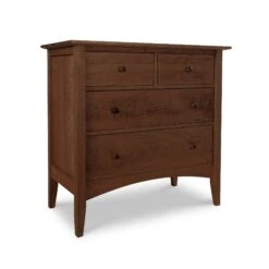 American Shaker 4-Drawer Chest -HomeNest Store America Shaker 4 Drawer Chest Natural Walnut