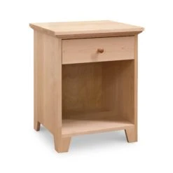 American Country 1-Drawer Enclosed Shelf Nightstand -HomeNest Store American Country 1 Drawer Enclosed Shelf Nightstand Natural Maple 70wkqn