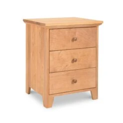 American Country 3-Drawer Nightstand -HomeNest Store American Country 3 Drawer Nightstand Natural Maple u70m2u
