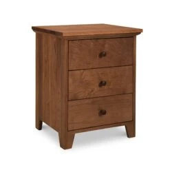 American Country 3-Drawer Nightstand -HomeNest Store American Country 3 Drawer Nightstand Natural Walnut gmlvws