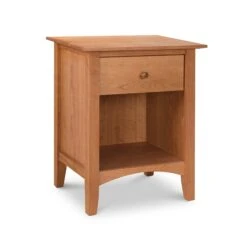 American Shaker 1-Drawer Enclosed Shelf Nightstand