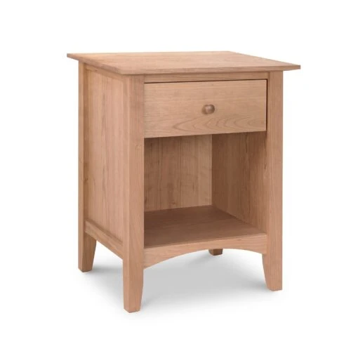 American Shaker 1-Drawer Enclosed Shelf Nightstand - Image 9