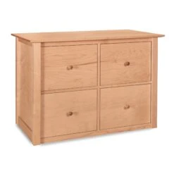 American Shaker 4-Drawer File Credenza -HomeNest Store American Shaker 4 Drawer File Credenza Natural Maple