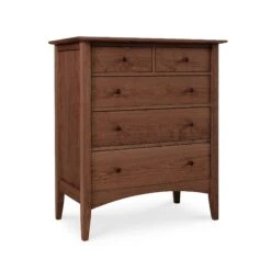 American Shaker 5-Drawer Chest -HomeNest Store American Shaker 5 Drawer Chest Natural Walnut