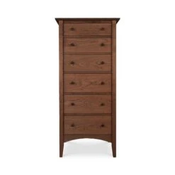 American Shaker Lingerie Chest -HomeNest Store American Shaker 6 Drawer Lingerie Chest Natural Walnut