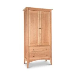 American Shaker Armoire -HomeNest Store American Shaker Armoire 2 Drawer Natural Maple