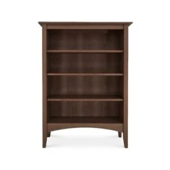 American Shaker Bookcase -HomeNest Store American Shaker Bookcase 63 Inch Natural Walnut