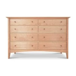 American Shaker 8-Drawer Dresser -HomeNest Store American 20Shaker Dresser 8 Drawer Natural Maple