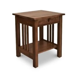 American Mission Nightstand -HomeNest Store Americna Mission 1 Drawer Open Shelf Nightstand Natural Walnut