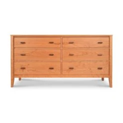 Front Page -HomeNest Store Andover Modern 6 Drawer Dresser Natural Cherry