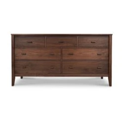 Andover Modern 7-Drawer Dresser -HomeNest Store Andover Modern 7 Drawer Dresser Natural Walnut