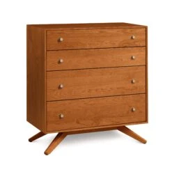 Astrid 4-Drawer Chest -HomeNest Store Astrid Cherry 4 Drawer Chest Autumn Cherry