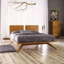 Astrid Platform Bed -HomeNest Store Astrid Cherry Platform Bed 4 00be2613 05b7 47e9 82c6 21206716fcd6
