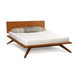 Astrid Platform Bed -HomeNest Store Astrid Cherry Platform Bed Autumn Cherry