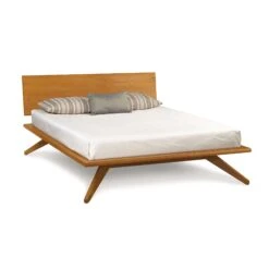 Astrid Platform Bed -HomeNest Store Astrid Cherry Platform Bed Natural Cherry