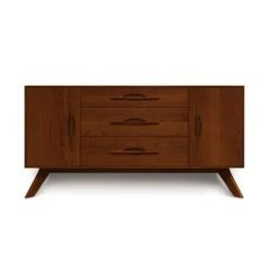 Audrey 2-Door 3-Drawer Buffet -HomeNest Store Audrey Cherry 2 Door 3 Center Drawers Buffet Cognac Cherry