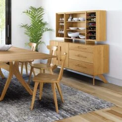 Audrey 2-Door 3-Drawer Buffet -HomeNest Store Audrey Cherry 2 Door 3 Center Drawers Buffet Life 1