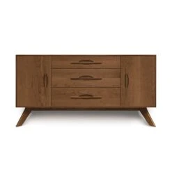 Audrey 2-Door 3-Drawer Buffet -HomeNest Store Audrey Cherry 2 Door 3 Center Drawers Buffet Saddle Cherry