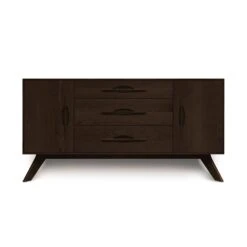 Audrey 2-Door 3-Drawer Buffet -HomeNest Store Audrey Cherry 2 Door 3 Center Drawers Buffet Smoke Cherry