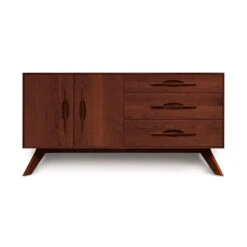 Audrey 2-Door 3-Drawer Buffet -HomeNest Store Audrey Cherry 2 Door 3 Right Drawers Buffet Cognac Cherry