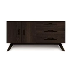 Audrey 2-Door 3-Drawer Buffet -HomeNest Store Audrey Cherry 2 Door 3 Right Drawers Buffet Smoke Cherry