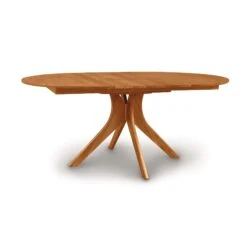 Audrey Round Extension Dining Table -HomeNest Store Audrey Cherry Round Extension Table 2
