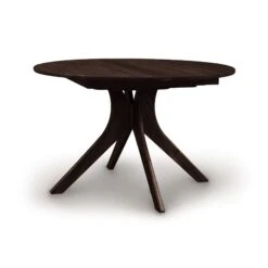 Audrey Round Extension Dining Table -HomeNest Store Audrey Cherry Round Extension Table Smoke Cherry