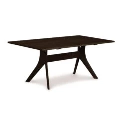 Audrey Solid Top Dining Table -HomeNest Store Audrey Cherry Solid Top Dining Table 40x72 Smoke Cherry