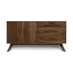 Audrey 2-Door 3-Drawer Buffet -HomeNest Store Audrey Walnut 2 Door 3 Right Drawers Buffet