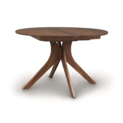 Audrey Round Extension Dining Table -HomeNest Store Audrey Walnut Round Extension Table