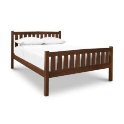 Bennington Bed With High Footboard -HomeNest Store Bennington Bed with High Footboard Queen 42 Headboard Natural Walnut