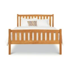 Bennington Bed With High Footboard -HomeNest Store Bennington Bed Queen High Footboard 48 Natural Cherry