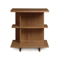 Berkeley Open Shelf Nightstand - Left -HomeNest Store Berkeley Cherry Open Shelf Nightstand Saddle Cherry