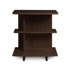 Berkeley Open Shelf Nightstand - Left -HomeNest Store Berkeley Cherry Open Shelf Nightstand Smoke Cherry