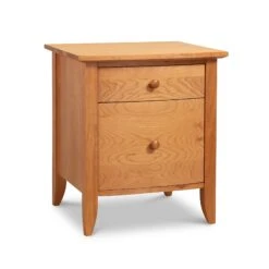Bow Front 1-Drawer Nightstand With Door