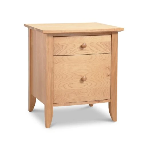 Bow Front 1-Drawer Nightstand With Door - Image 3