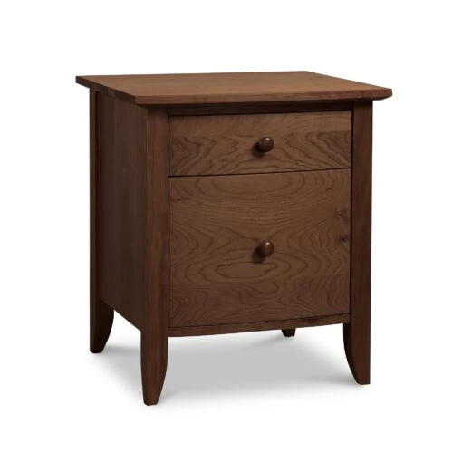 Bow Front 1-Drawer Nightstand With Door - Image 4
