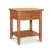 Bow Front 1-Drawer Open Shelf Nightstand -HomeNest Store Bow Front 1 Drawer Open Shelf Nightstand