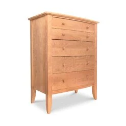 Bow Front 5-Drawer Chest -HomeNest Store Bow Front 5 Drawer Chest Natural Maple