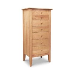 Bow Front 7-Drawer Lingerie Chest -HomeNest Store Bow Front 7 Drawer Lingerie Chest Natural Maple