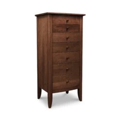 Bow Front 7-Drawer Lingerie Chest -HomeNest Store Bow Front 7 Drawer Lingerie Chest Natural Walnut