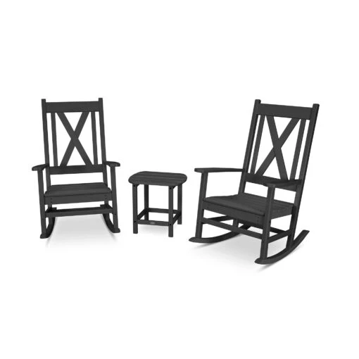POLYWOOD Braxton 3-Piece Porch Rocking Chair Set - Image 2