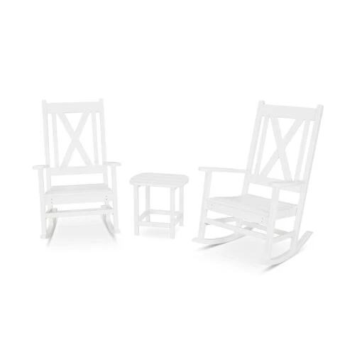 POLYWOOD Braxton 3-Piece Porch Rocking Chair Set - Image 3