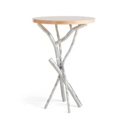 Brindille Wood Top Accent Table -HomeNest Store Brindille Wood Top Accent Table Sterling Natural Maple