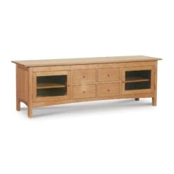 Burlington Shaker 4-Drawer Media Console -HomeNest Store Burlington Shaker 4 Drawer Media Console Natural Maple