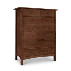 Burlington Shaker 7-Drawer Chest -HomeNest Store Burlington Shaker 7 Drawer Chest Natural Walnut