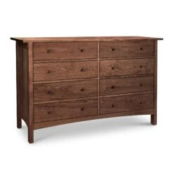 Burlington Shaker 8-Drawer Dresser #1 -HomeNest Store Burlington Shaker 8 Drawer Dresser Natural Walnut 812egr