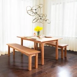 Burlington Shaker Solid Top Dining Table -HomeNest Store Burlington Shaker Solid Top Dining Table Life 1