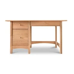Burlington Shaker Study Desk -HomeNest Store Burlington Shaker Study Desk Drawers Left Natural Maple