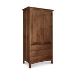 Burlington Shaker Tall Armoire -HomeNest Store Burlington Shaker Tall Armoire Straight Edge Natural Walnut uhnz5h